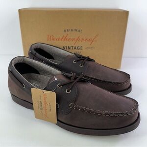 Weatherproof Vintage Men's Benny Boat Shoes Dark Brown 13M